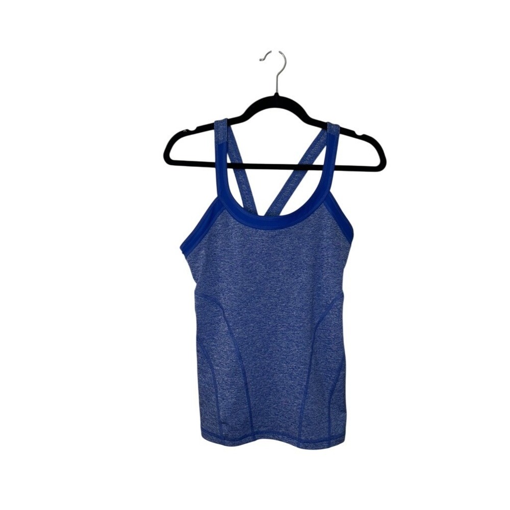 90 Degree by Reflex Womens‎ Blue Heathered Racerback Athletic Tank Top M